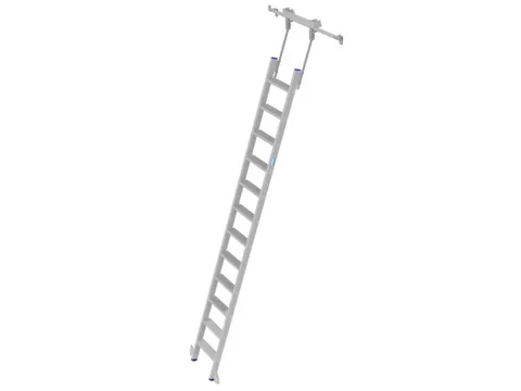 verrijdbare stellingladder,balk L 3,2m,v. H tot 3,3m,12,treden
