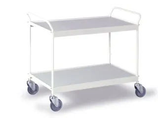 Tafelwagen Draagverm. 150kg Laadvl. Lxb 990x500mm 2 Etages Puurwit - 1