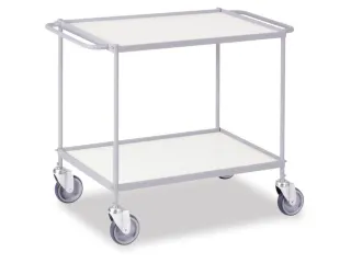 Universele Wagen 150kg 785x500mm 2 Etages Met Beugel Zilvergrijs - 1