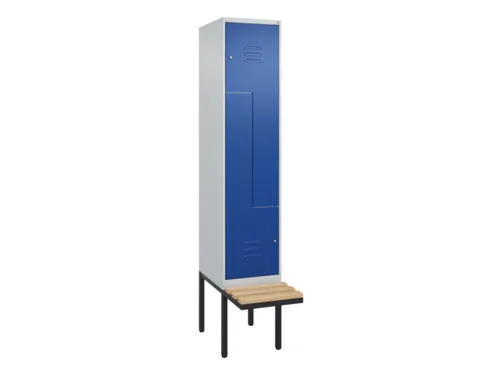 Z-garderobekast,HxBxD 2120x400x815mm,2vak,vak B 400mm,cil.-slot