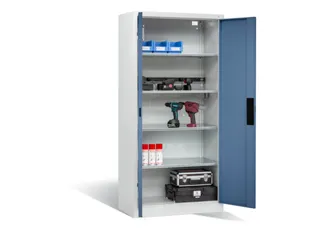 acculaadkast 1950x930x500mm 5stekkerdozen 230V cil.-slot front RAL5023 - 3