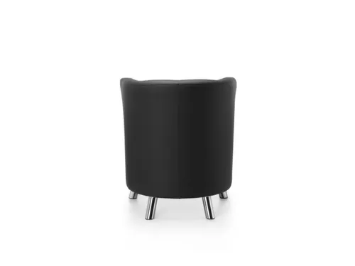 Fauteuil Echt Leer Zwart hxbxd 455x590x505mm