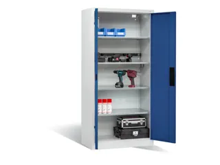 acculaadkast 1950x930x500mm 5stekkerdozen 230V cil.-slot front RAL5010 - 3