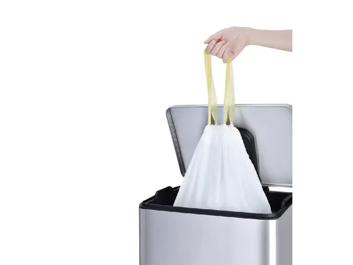 Afvalzak EKO MDPE type B met trekband 40x45cm 7-9 Liter wit