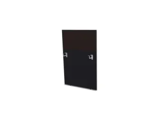 baliepaneel,v. bureau,aanbouw rechts,B 800mm,CC-zwart,BN2036-bruin - 1
