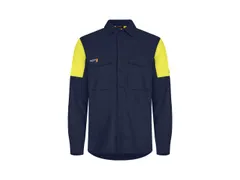 Tranemo 5774 86 FR/AST overhemd, blauw/geel, maat XS, per stuk