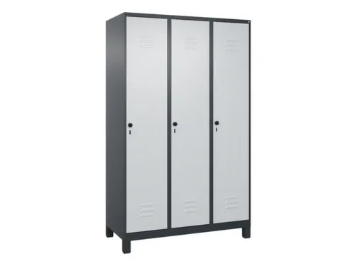 locker,HxBxD 1950x1200x500mm,3vak,vak B 400mm,draaigrendel,voeten