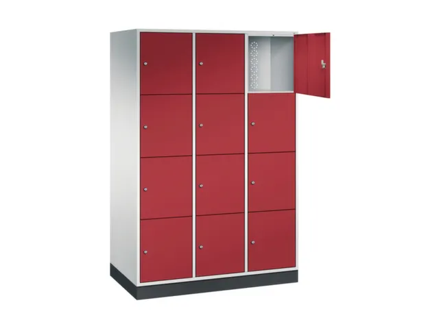 grootvolume-lockersysteem,RAL 7035/RAL 3003,HxBxD 1950x1220x600mm
