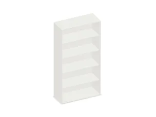 kantoorstelling,HxBxD 1920x1000x430mm,4xhouten vloer,decor romp wit - 2