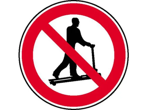 verbodsbord,Met vorkhefwagen rijden verboden,PVC,Ø 50mm