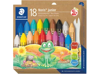 Noris Junior waskrijt, etui van 18 stuks - 1