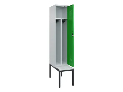 locker met bank,voor scheiding van kleding,HxBxD 2120x400x815mm,1vak