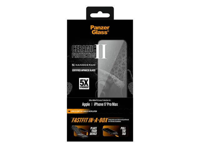 PanzerGlass Ceramic Screen Protector iPhone 17 Pro Max | Ultra-Wide