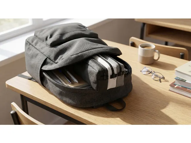 Trousse 3 compartiments noir/blanc/gris