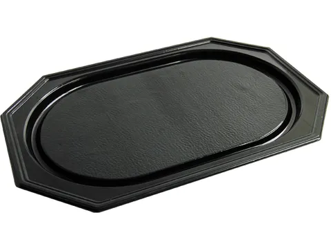 Cateringschaal gerecycleerd PET 35 x 25 cm zwart 10 stuks