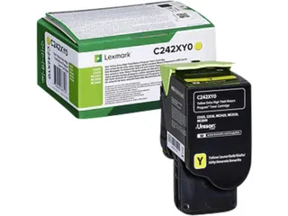 Tonercartridge Lexmark C242XY0 geel - 1