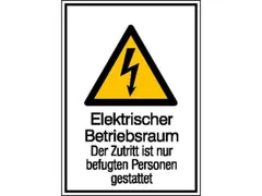 Panneau d'avertissement combiné p. int./ext. Local électrique