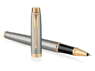 Rollerpen Parker IM Brushed metal GT Finish Fijn Zwarte inkt - 5