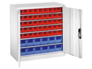 Kast Openslaande Deuren Hxbxd 1000x1000x420mm 6legborden Staal Ral7035 - 1