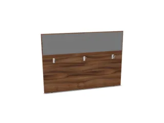 baliepaneel bureau aanbouw achter NP-tiepolo nut BN8078-grijs 1600mm - 1