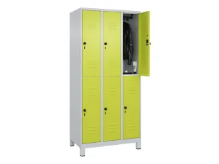 dubbeldekse locker,HxBxD 1950x900x500mm,3x2vak.,vak B 300mm - 3