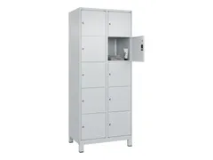 lockerkast,HxBxD 1950x800x500mm,2x5vakken,vak B 400mm,cil.-slot,voeten