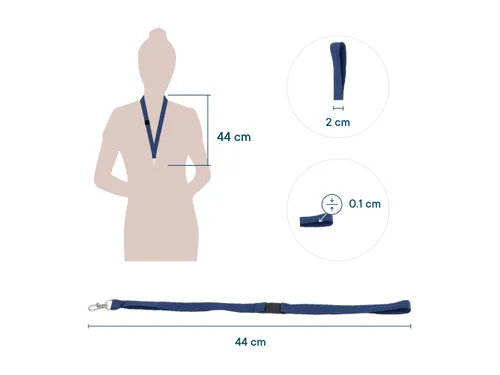 Badgekoord Europel donkerblauw