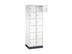 lockerkast,HxBxD 1950x620x500mm,2x6vakken,cil.-slot,sokkel