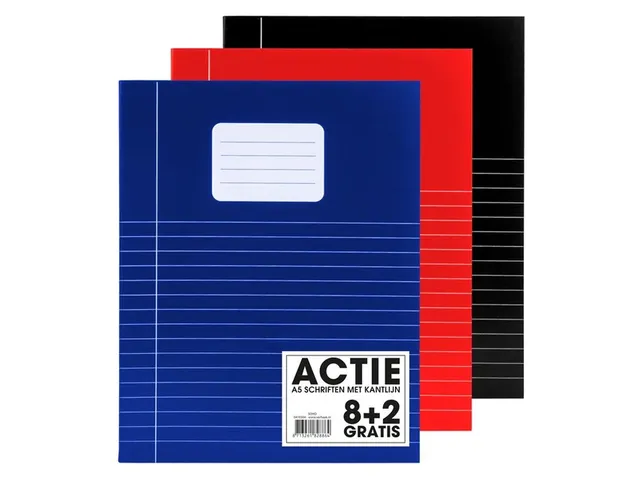 Schrift SOHO Basic A5 lijn 80 pagina's 8+2 gratis assorti