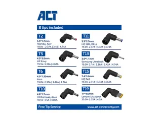 Laptop Oplader ACT Compact universeel 65W - 7