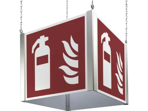 Panneau incendie cubique extincteur d'incendie aluminium