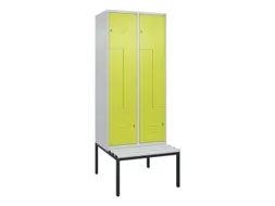 Z-garderobekast,HxBxD 2120x800x815mm,4vak,vak B 400mm,cil.-slot