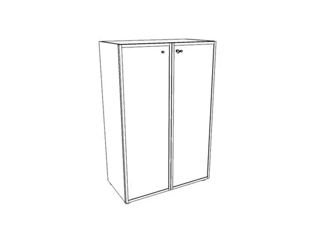 kantoorkast met glazen deuren HxBxD 1310x860x450mm hout aluminium