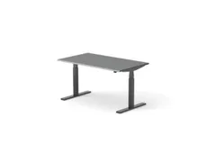 Elektrisch ihv bureau,HxBxD 650-1310x1800x900mm,blad donkergrijs