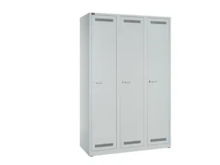 garderobekast,HxBxD 1850x1200x500mm,3vak,vak B 300mm,cil.-slot - 2