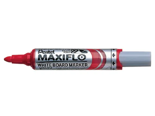 Viltstift Pentel MWL5M Maxiflo whiteboard rood 3mm