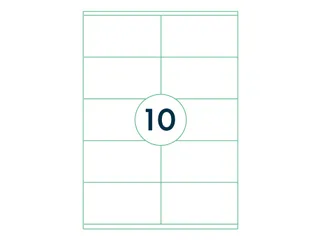 Etiketten Zelfklevend Wit 10 op A4 105x57mm 1000 Vel - 1