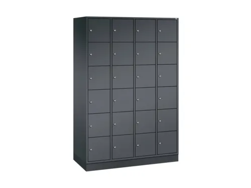 lockerkast,HxBxD 1950x1220x500mm,4x6vakken,cil.-slot,sokkel