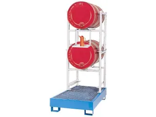 Complete Aanbieding Stapelframes 2X 1X200L Vaste Opvangbak Verzinkt - 2