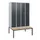 locker met bank,HxBxD 1950x1200x815mm,4vak,vak B 300mm,draaigrendel