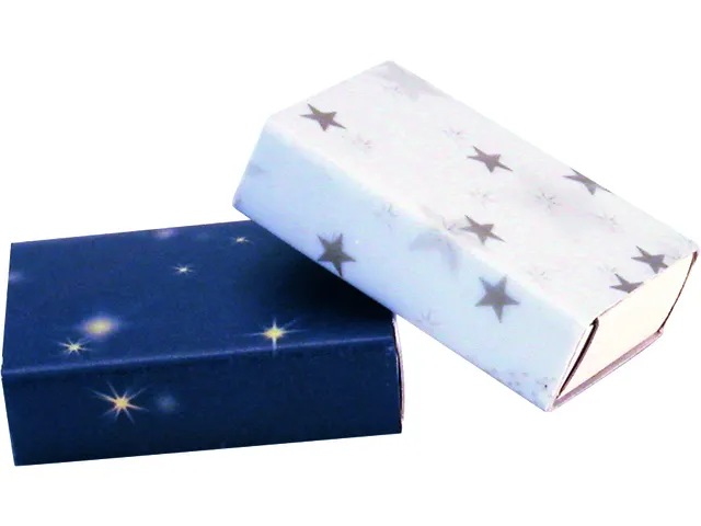 Luciferdoosjes Folia groot 110x60x20mm 12 stuks wit