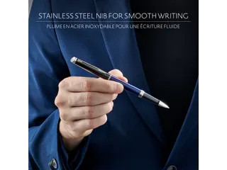 Rollerpen Waterman Hémisphère Colour Blocking black en blue CT fijn - 7