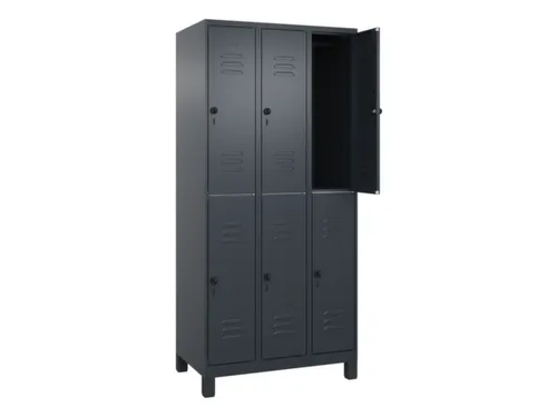 dubbeldekse locker,HxBxD 1950x900x500mm,3x2vak.,vak B 300mm