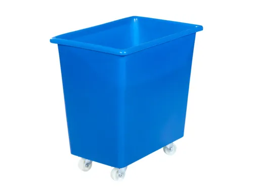 Verrijdbare Rechthoekige Bak 135 Liter Hxbxd 660x660x432mm Pe Blauw
