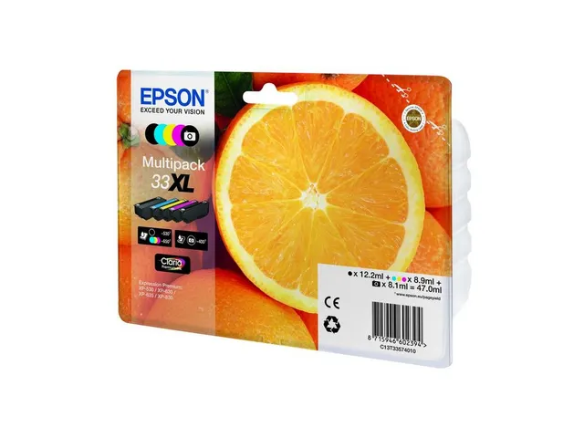 Inktcartridge Epson 33XL T3357 2x zwart + 3 kleuren HC C13T33574011
