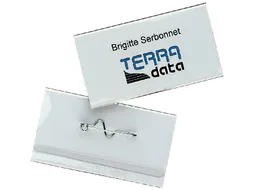 Badge Durable 8008 met speld 40x75mm