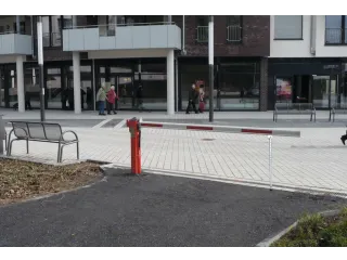 Slagboom Met Gasdrukveer Breedte 3.5m Pendelsteun Verzinkt Wit/Rood - 2