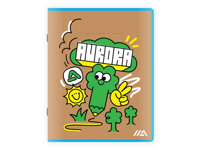 Schrift Aurora A5 ruit 5x5mm 200 pagina's 45gr