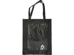 Tas Creativ Company 42x34x12cm met plastic voorkant zwart