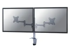 Monitorarm FPMA-D1330D 2 Schermen tot 27 Inch Klem en doorvoer Zilver